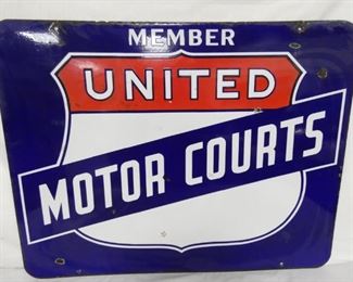PORC. DS UNITED MOTOR COURTS SIGN