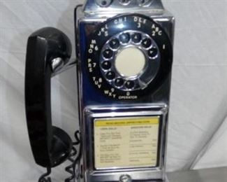CHROME COIN OP PAYPHONE 