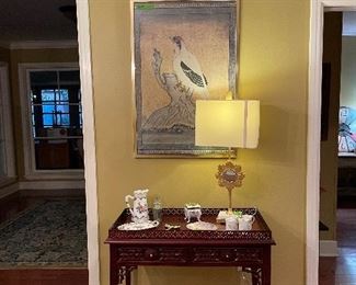 Rug in background is for sale.