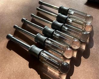 Multiple sets of craftsman screwdrivers and socket Drivers
