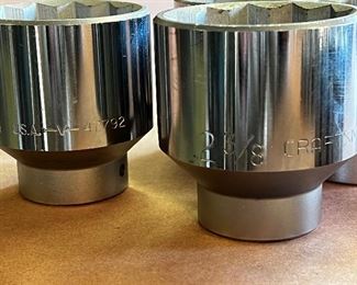 Multiple sets of craftsman sockets and wrenches in both metric and standard sizes