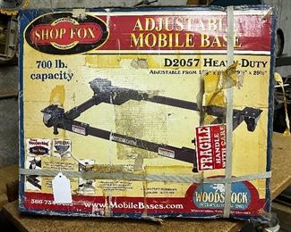 Adjustable mobile roll around base for the heavy Machines