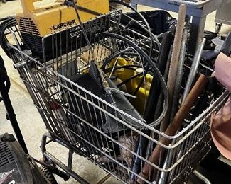 Basket full of power washer parts basket included