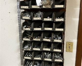 Wall hanging nuts and bolts collection