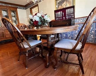 Dining table and chairs