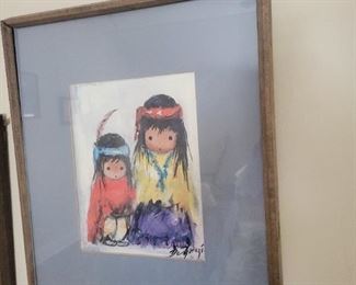 Original Ted Degrazia Wondering 1978