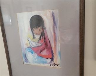 Original Ted Degrazia The White Dove 1981