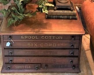 Highly desired antique spool cabinet