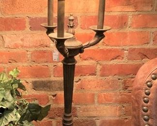 One of two 3 "candle" table lamps