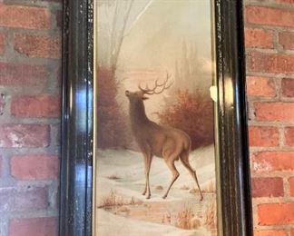 One of two antique pictures of wildlife