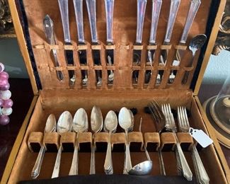 Vintage set of silverplate in case