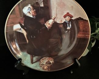 Normal Rockwell plate (Rockwell is most famous for the cover illustrations of everyday life he created for The Saturday Evening Post magazine over nearly five decades.)