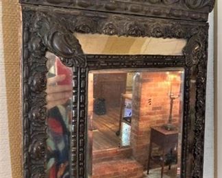 Antique beveled mirror