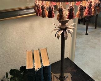 Another lamp; old books