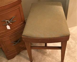Vintage vanity stool