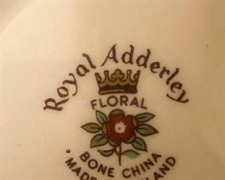  6 Royal Adderly Bone China (4" Bird Design Collectible Trinket Plates) -  England 