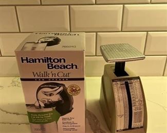 Hamilton beach walk and cut can opener and scale