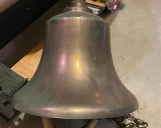 Smaller, cast brass bell, w/American eagle topper - very clear tone!