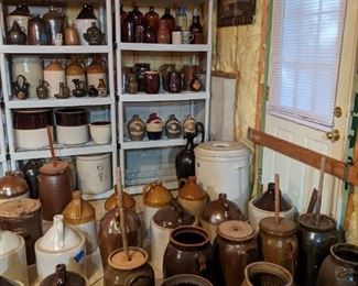 The beginning pics of an AMAZING collection of glazed earthenware pottery. Check out the pics here and following...