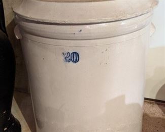 Last, but certainly not least, when's the last time you saw a 20 gallon glazed earthenware crock, with a matching LID?!?                                                                                                                I thought so...
