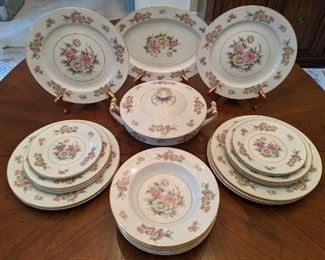 28-piece set of Noritake "China Peony" china; 1948 - 1979. 