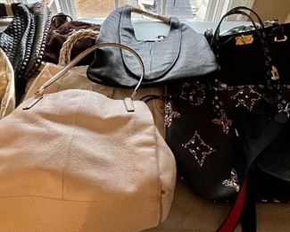 Designer bags, some faux, some not