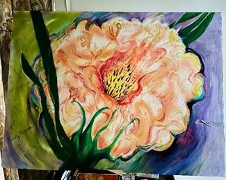 Oversize multi-media canvas, unframed