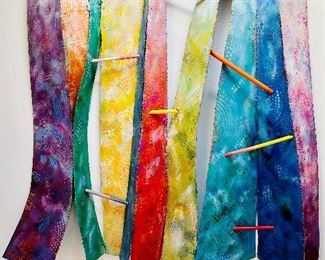 Oversize metal wall sculpture by Grace Gorlitz