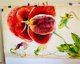 Oversize mixed media canvas