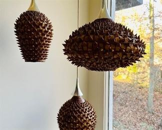 Mid Century Pendant lights.  Total 5 available