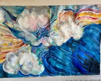 Oversize mixed media canvas