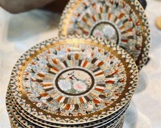 "A Thousand Faces" Porcelain salad/luncheon plates