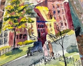 Street scenes on paper