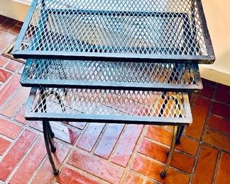 Wrought iron nested tables