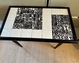 Tile topped table