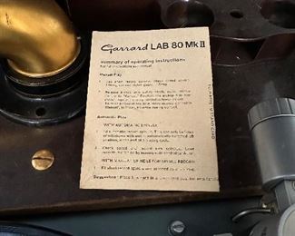 Gerrard LAB 80 turntable