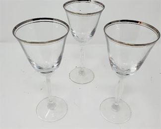 Silver trimmed goblets