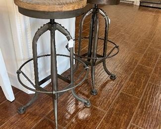 Pair of swivel stools