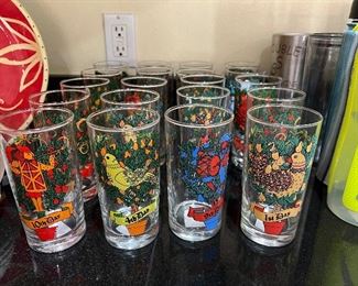 12 days of Christmas glasses