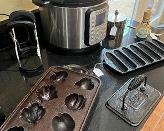 Instant Pot, assorted cast iron items