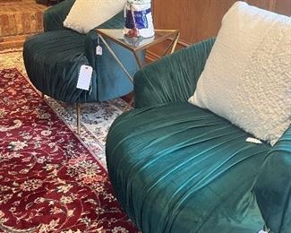 Emerald green mod chairs