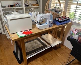 Craft table, Brother sewing machine