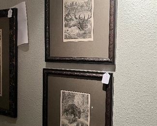 Top: “Just Saved”
Bottom: “Elk Attacked by Wolves”