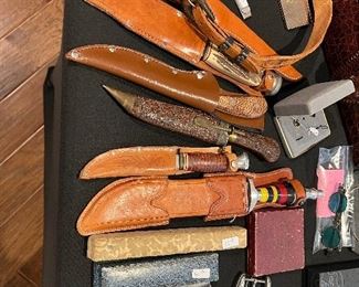 Lots of interesting knives, sunglasses from the 1800s