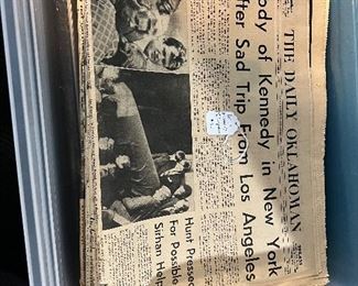 Lot of Kennedy era newspapers