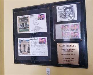 ELVIS PRESLEY FIRST DAY COVERS FRAMED COMMEMORATIVE COLL. JAN 8, 1993