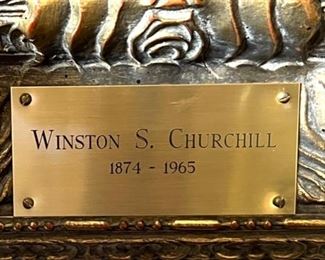 Replica Portrait of Winston Churchill Plaque