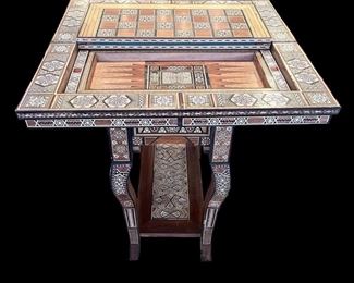 Middle Eastern Mosaic Inlay Wood Game Table
Bought in Cairo