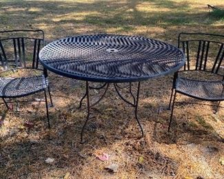 Wrought Iron Patio Table and Chairs
