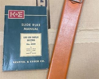 K+E Slide Rule and Manual